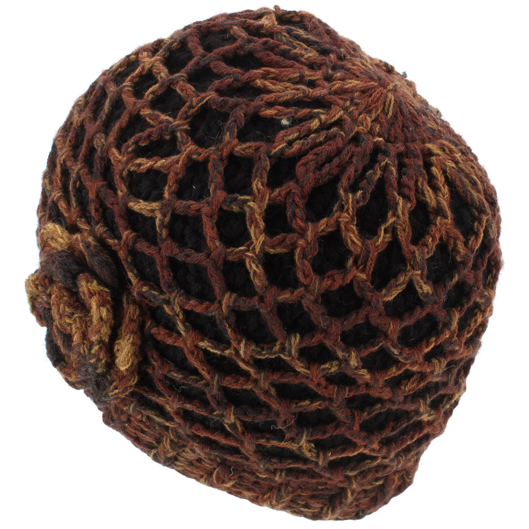 Beanie Hat Cap Warm Winter Lattice Flower Soft Lined LoudElephant Acrylic Knit - Picture 7 of 17