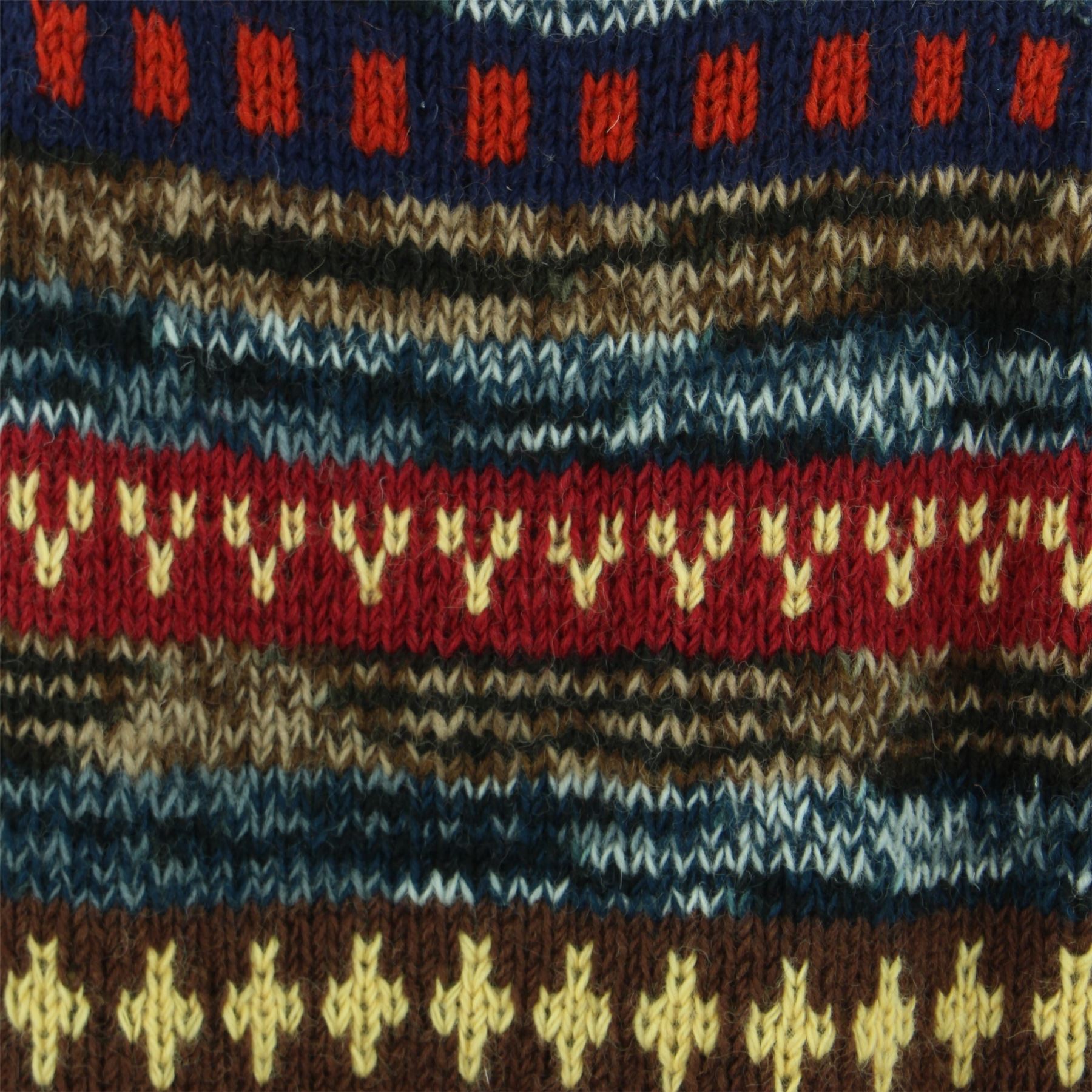 Wool Knit Jumper Sweater Pullover Fairisle Nordic Abstract Warm Nepal Loose - Picture 29 of 81