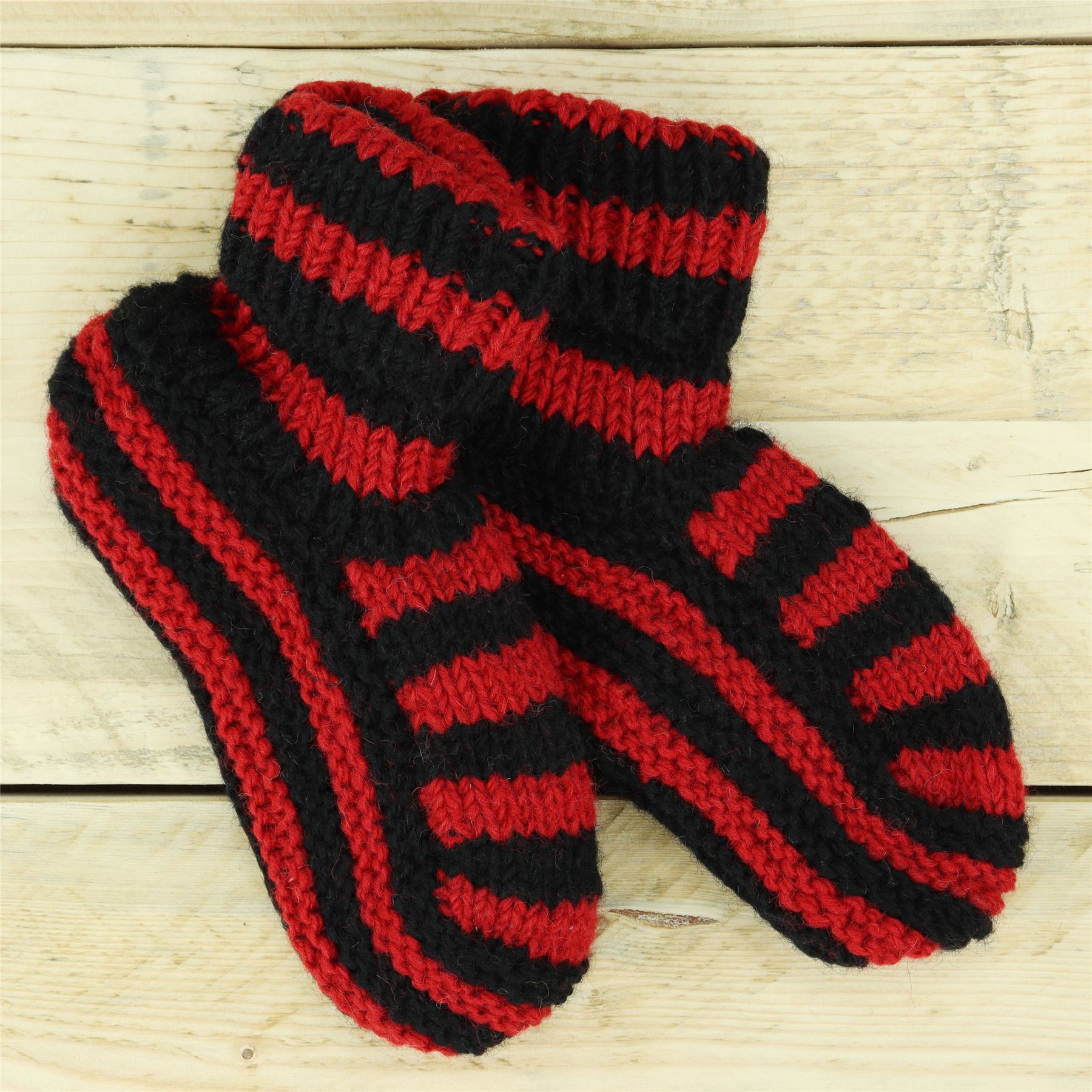Hand Knitted Wool Slipper Socks Woolly Hand-knitted Warm Cosy Handmade - Picture 50 of 59