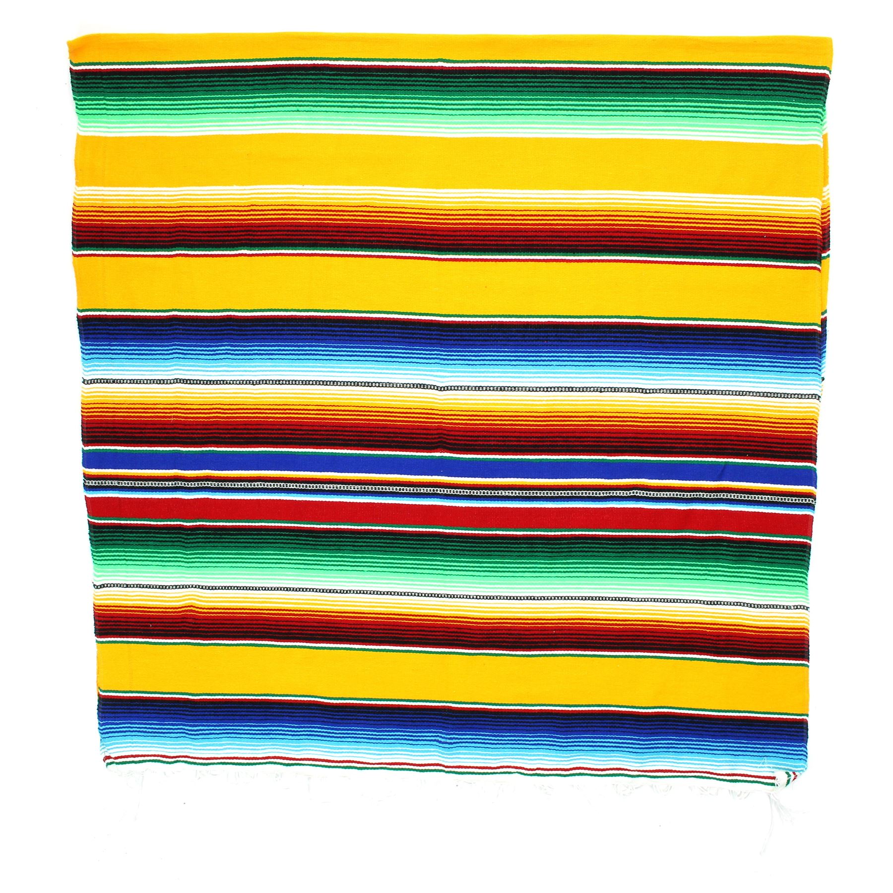 Handwoven Mexican Serape Traditional Jorongo Blanket Shawl Cloak Bright Striped - Picture 98 of 105