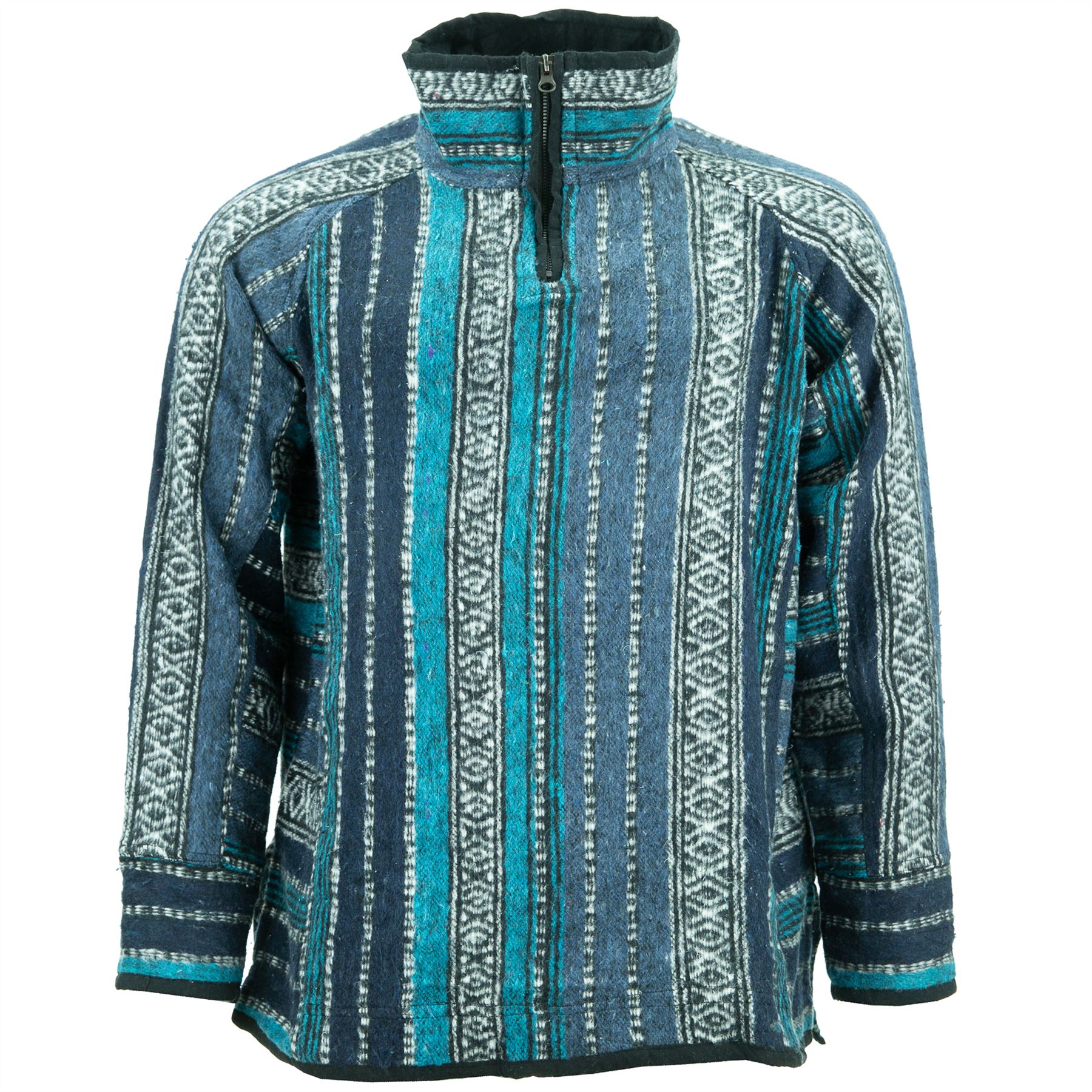 Brushed Cotton Jacket Cardigan LoudElephant Hoody Hippy Jumper Zipped Pullover - Picture 14 of 19