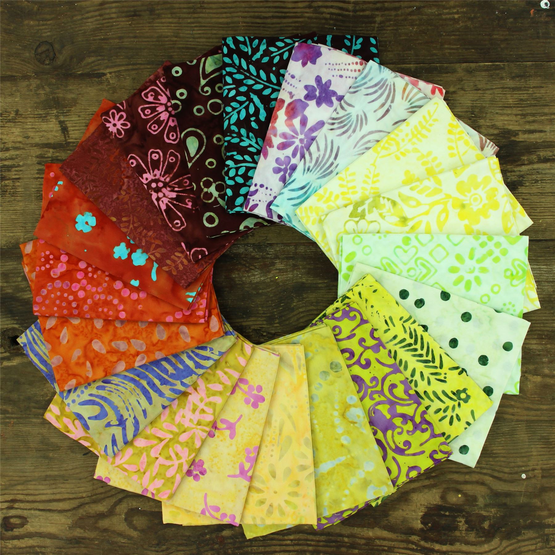 Baumwolle Batik vorgeschnitten Stoff Fat Quarter Quilten Patchwork 20" x 19" verschiedene Größen - Bild 20 von 275