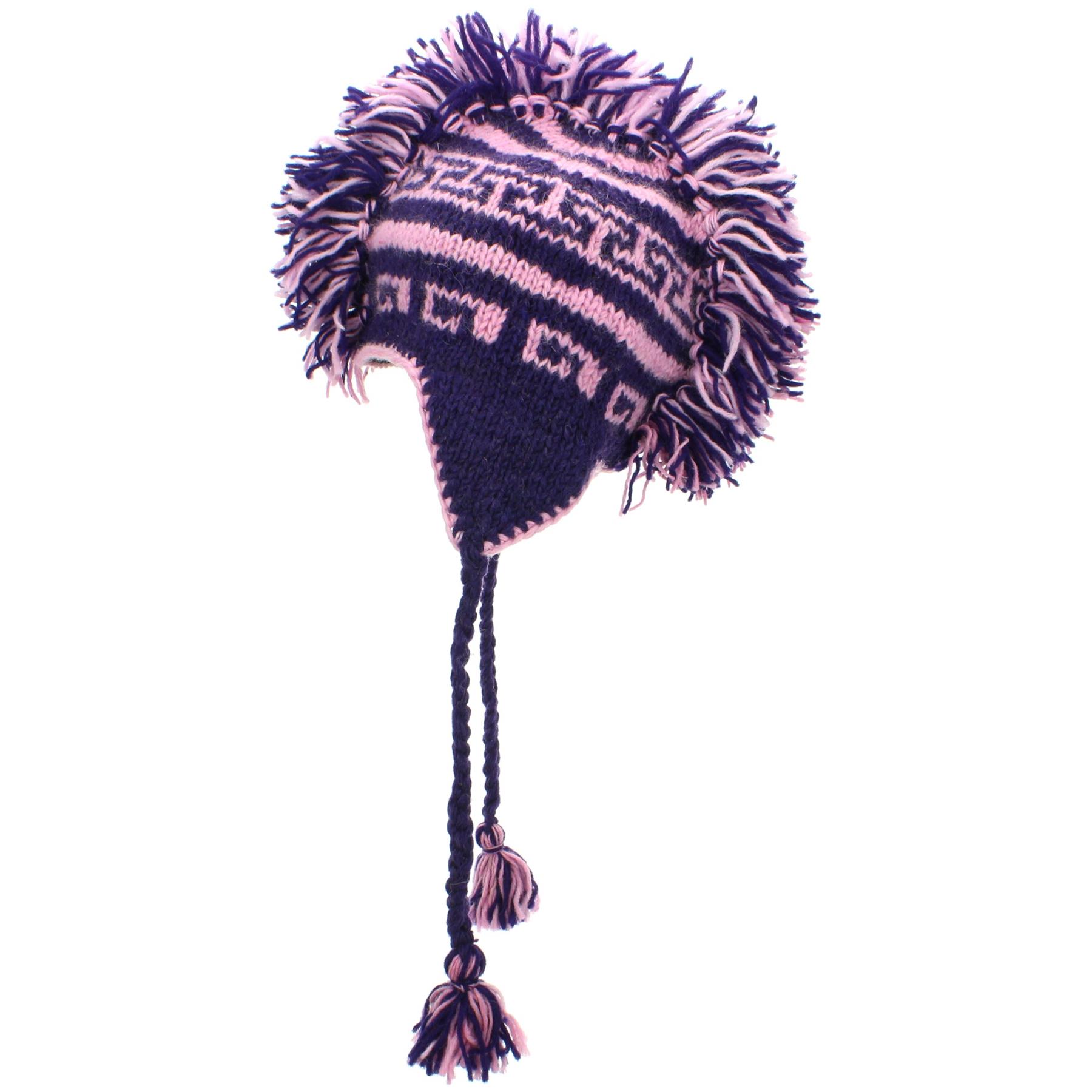 Wool Hat Mohawk Punk Tassels Knitted LoudElephant Men Ladies Warm Winter - Picture 38 of 61