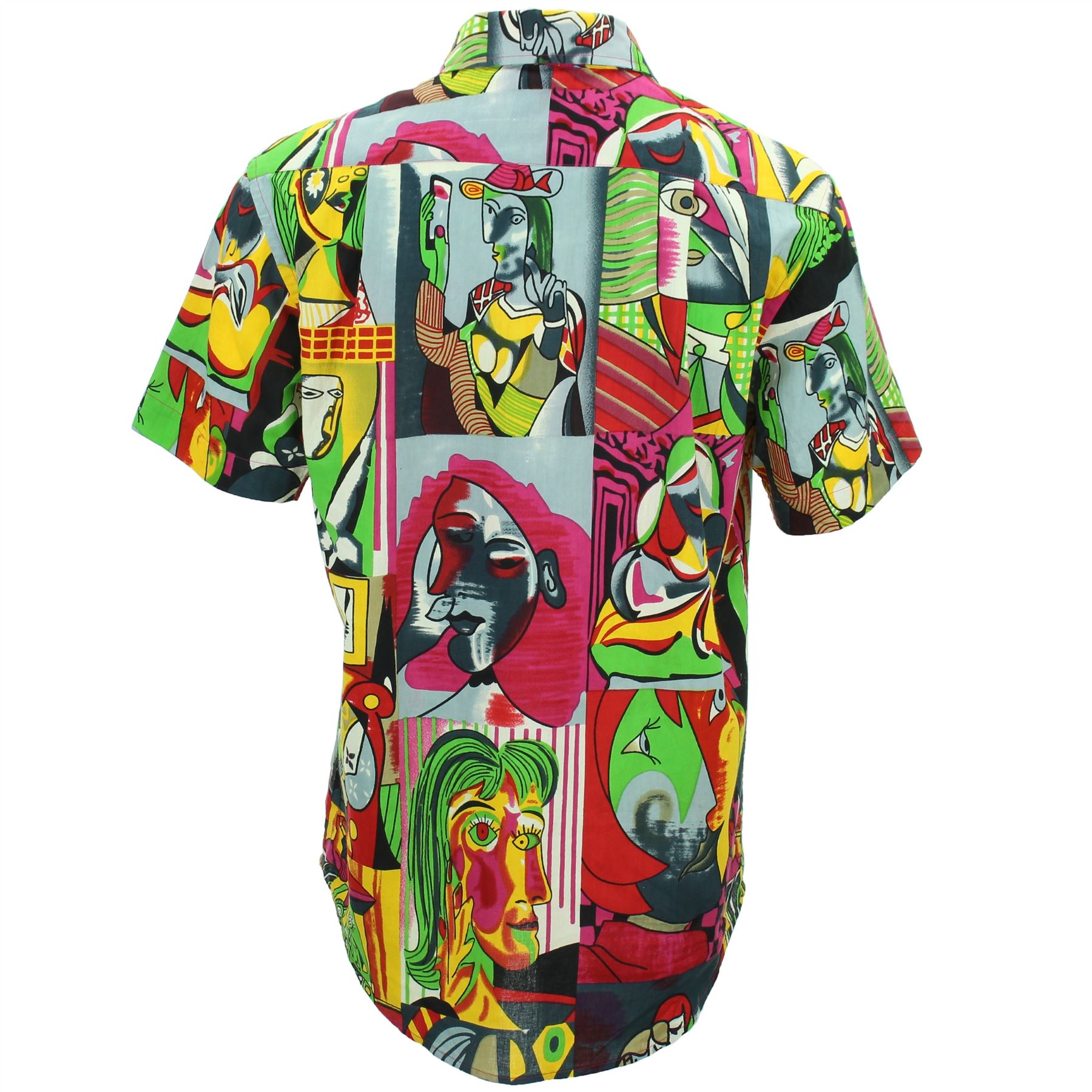 Regular Fit Short Sleeve Shirt Loud Originals Abstract Trippy Psychedelic Print - Picture 6 of 18