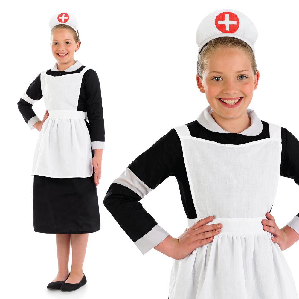 Girls Victorian Nurse Fancy Dress Costume Florence Nightingale