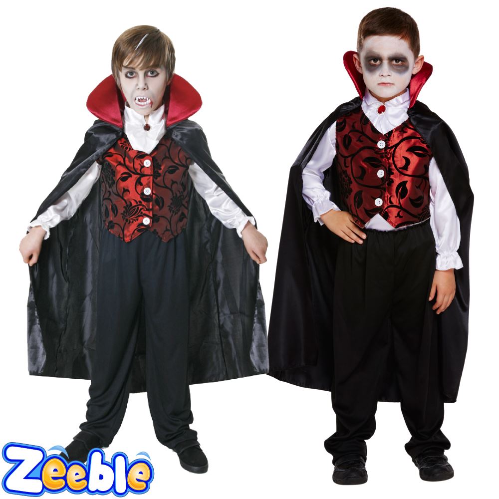 Uncategorized Halloween Dracula boys vampire costume kids dracula halloween deluxe fancy dress fancy