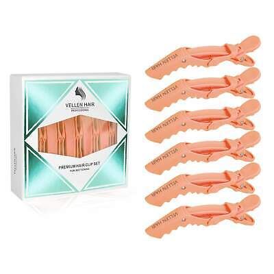 Vellen Alligator Hair Clips Salon Hairdresser Sectioning Clamp Claw Grips 6 Pack