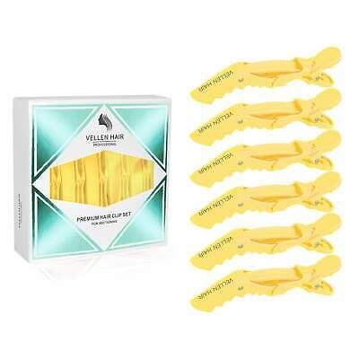 Vellen Alligator Hair Clips Salon Hairdresser Sectioning Clamp Claw Grips 6 Pack