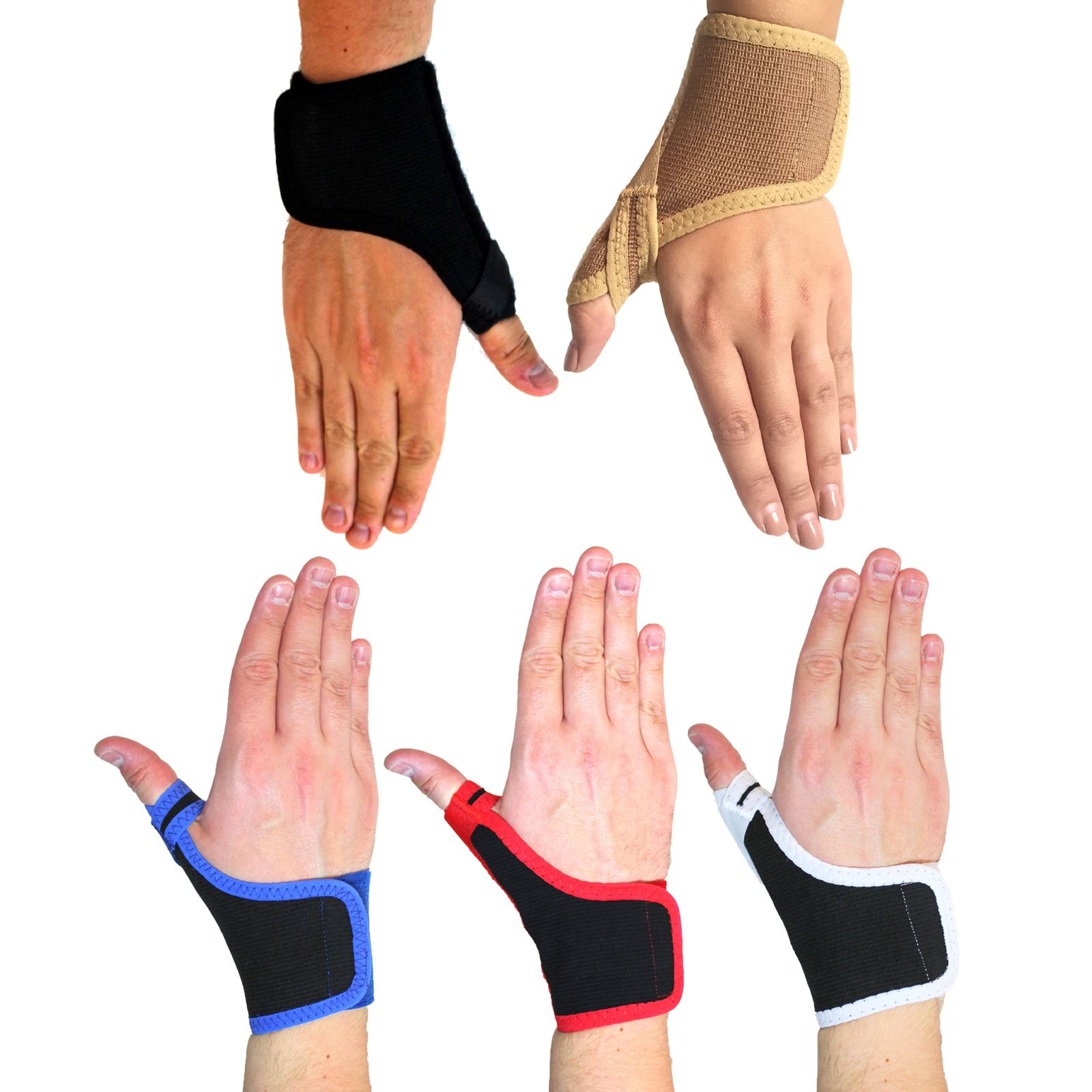 Solace Bracing Elastic Thumb Splint CMC Spica Left Right Arthritis