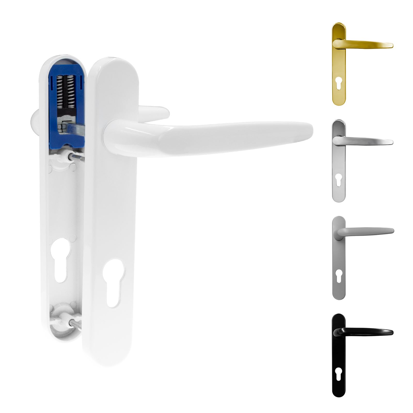 UPVC Door Handle Yale Trojan Sparta 92PZ Double Glazing Lever / Lever Pair Set - Picture 7 of 9