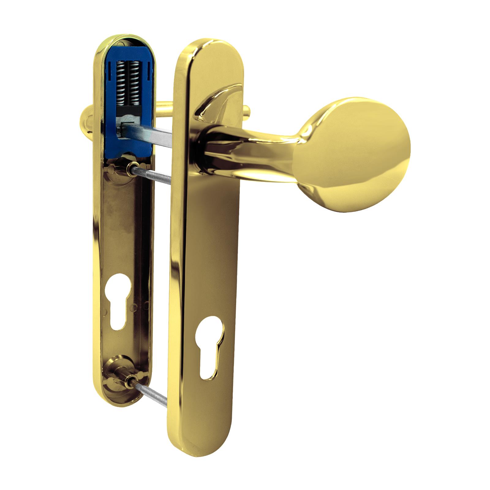 UPVC Door Handle Yale Trojan Sparta 92PZ Lever / Pad Pair Short Back Plate - Picture 12 of 20