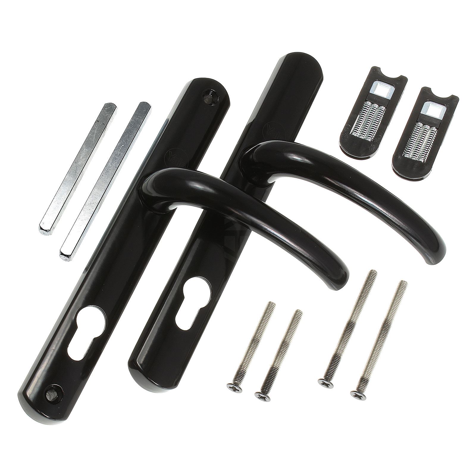 Yale Superior uPVC Door Handle 92mm Sprung Lever Pair Long Backplate