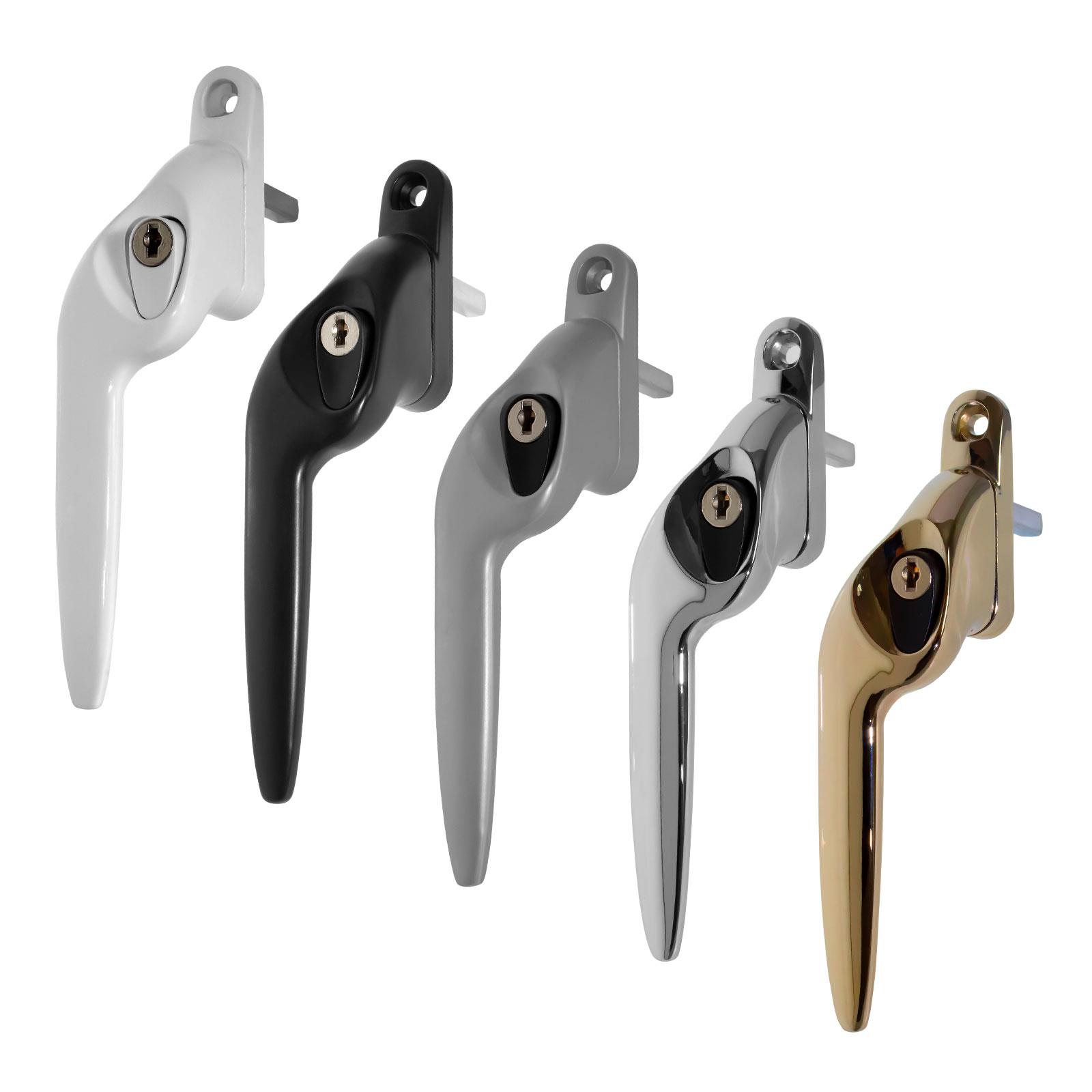 Yale UPVC Window Handle Cranked Double Glazing Universal Key Locking Left Right