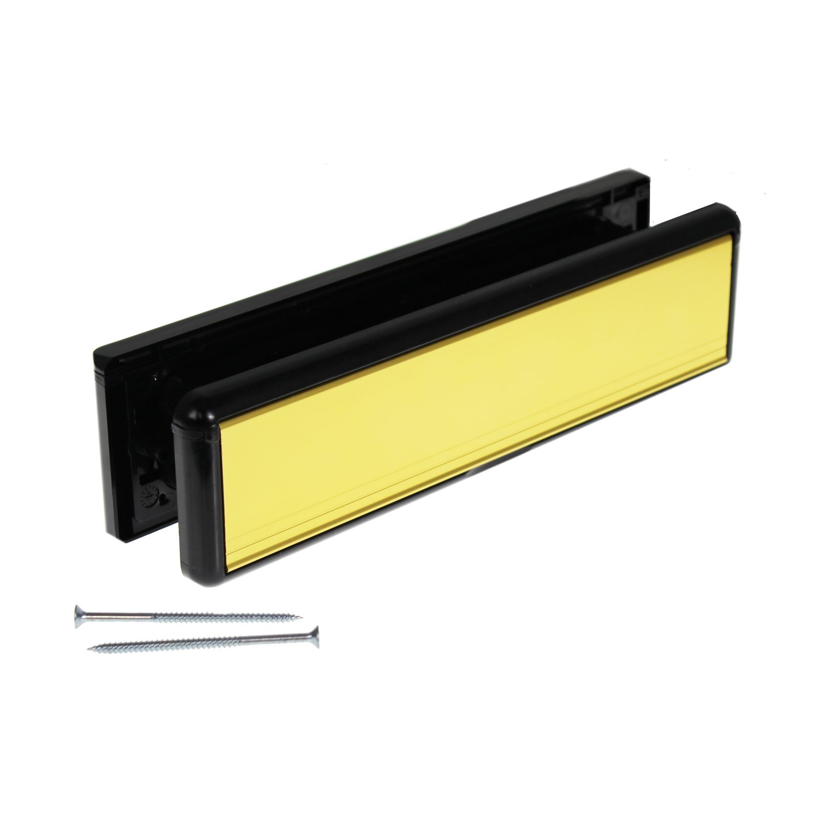 Yale UPVC Letter Plate Yale 10 & 12 Inch Door Letter Box White Gold Chrome Black - Picture 8 of 13