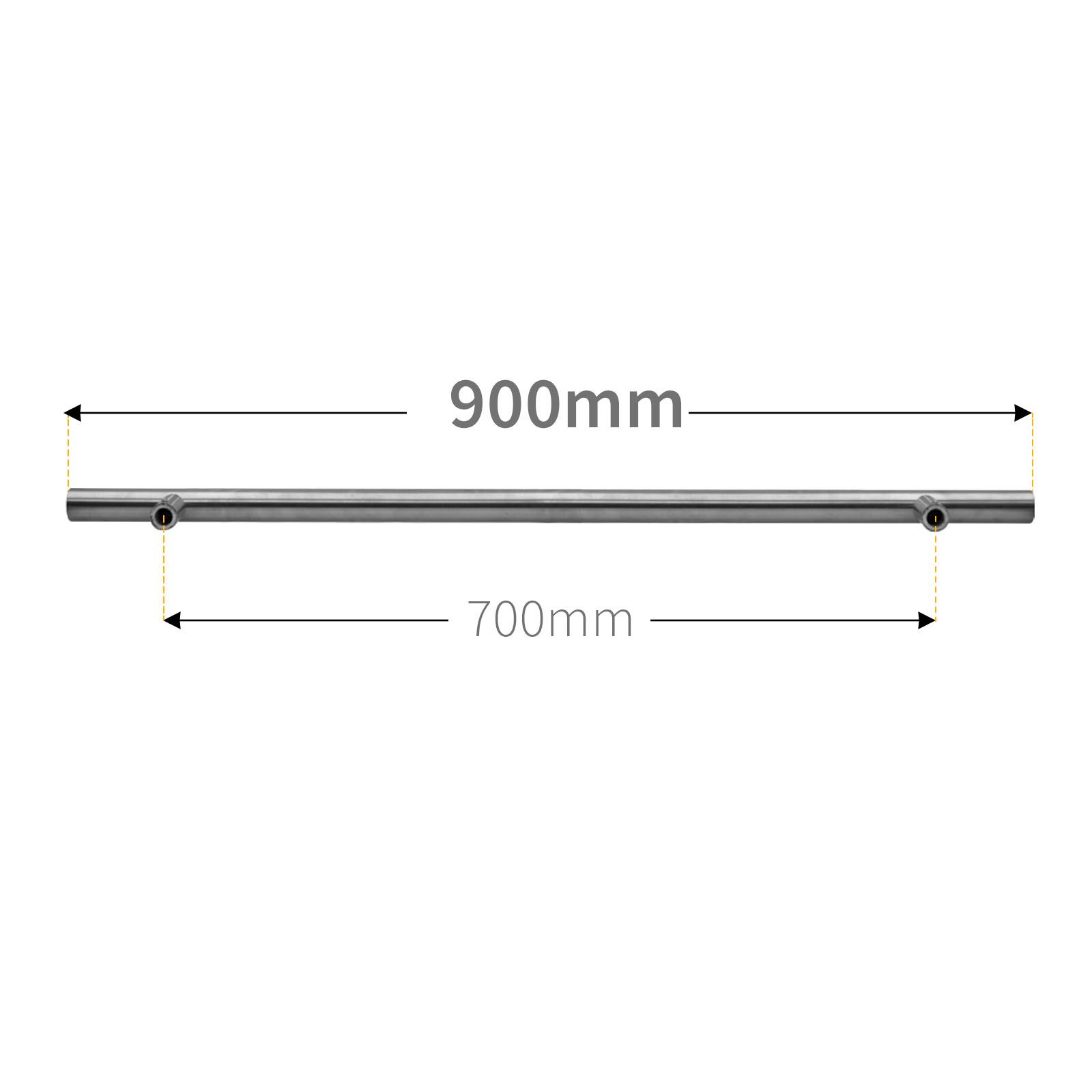 Door Pull Handle Stainless Steel Entrance Bar Composite Office Timber Push Entry - Picture 14 of 14