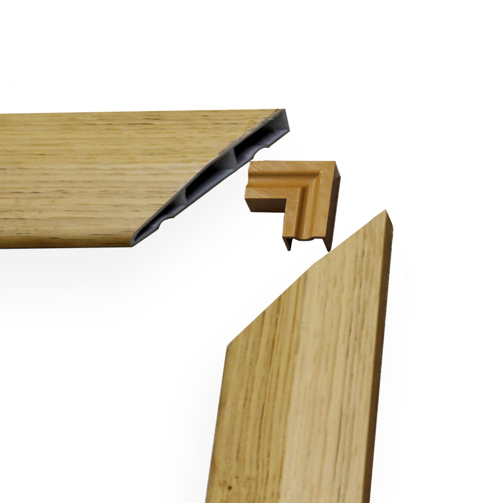 UPVC Chamfered Door Architrave Kit PreCut Plastic White English Oak