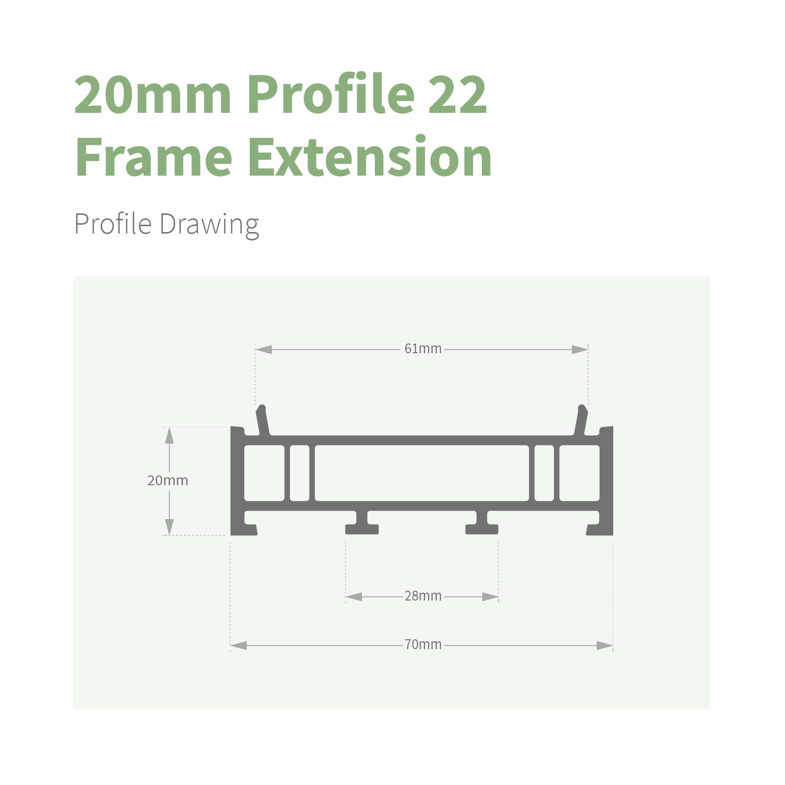 UPVC Window Frame Extension Door Packer Add-on Knock on 70mm Profile 2.9m