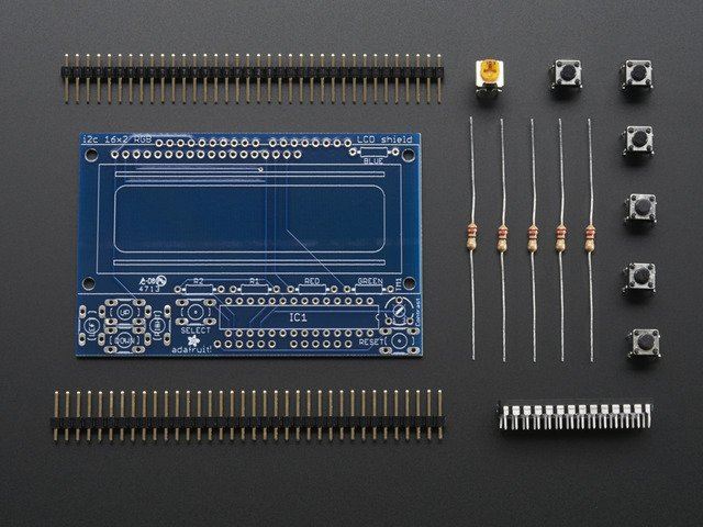 ADA1115 Adafruit Blue/&White 16x2 LCD+Keypad Kit for Raspberry Pi