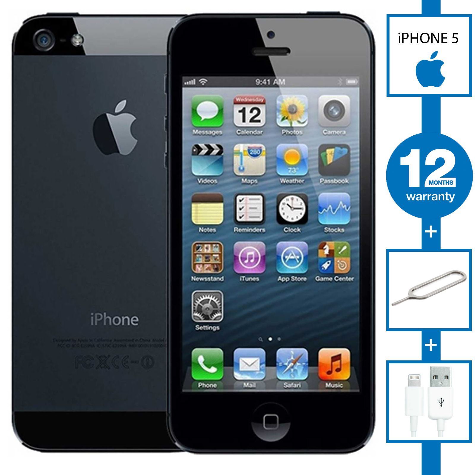 Apple iPhone 5 16GB Black Unlocked SIM Free GRADE A UK STOCK