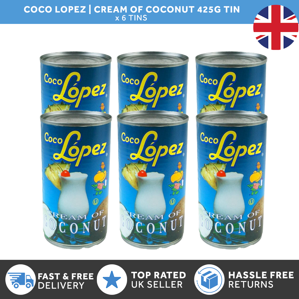 Coco Lopez Coconut Cream Tin 425g Real Cream of Coconut for cocktails