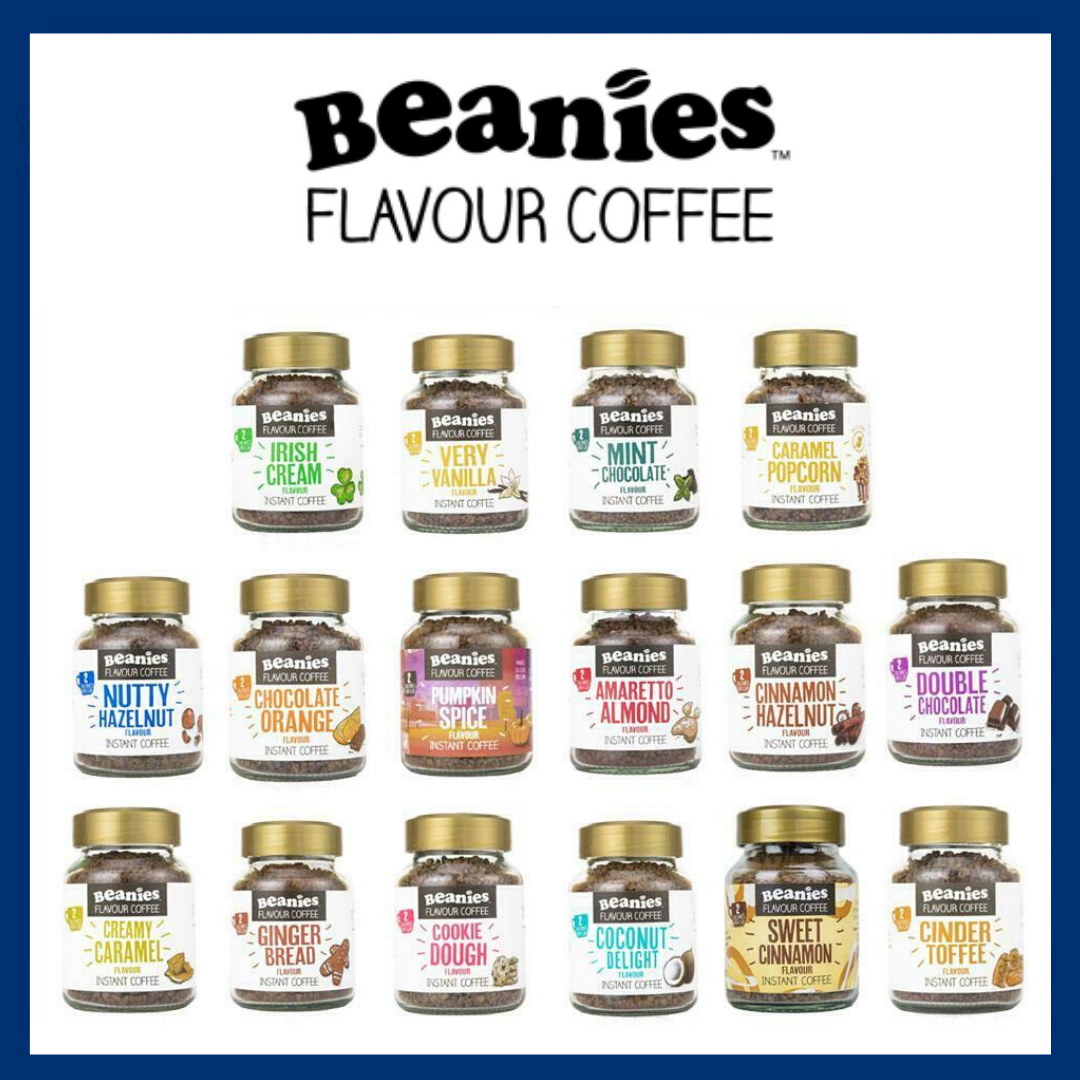 Beanies Premium Flavoured Instant Coffee Multiple Flavours 50g Jar