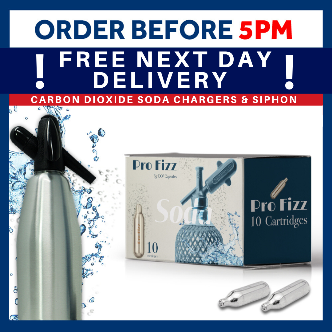 UK Seller 30x Mosa CO2 8g Chargers Non-Threaded Soda Cartridges Gas Bulbs