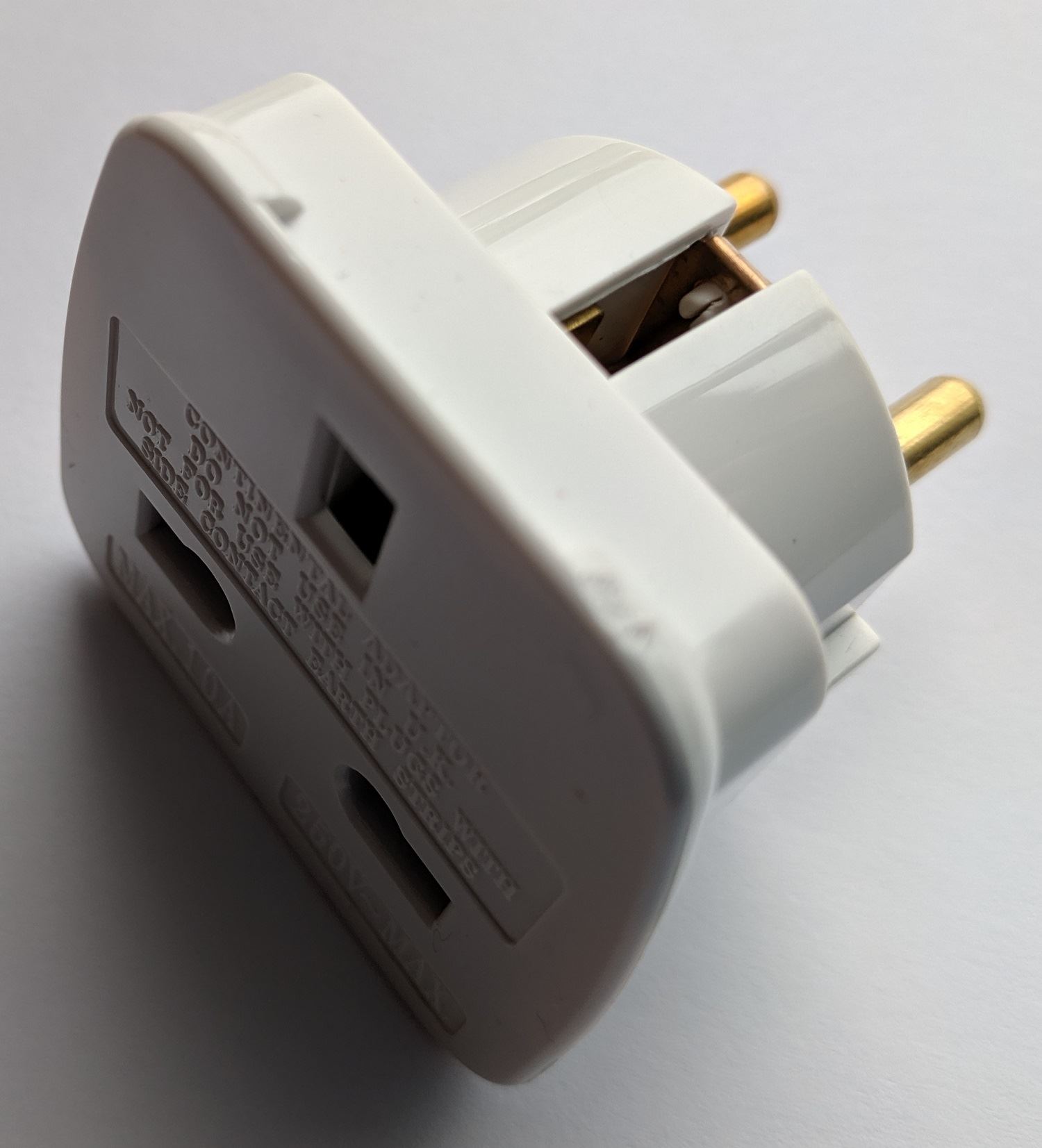 PMS UK to Euro Electrical Plug Adapter Use UK Appliances in Europe