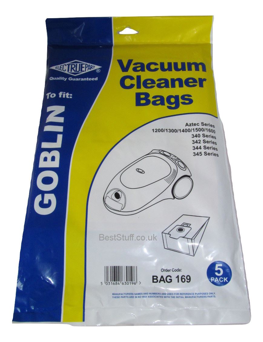 Electruepart BAG 169 pack of 5 Bags for the Goblin Aztec Series Vacuum