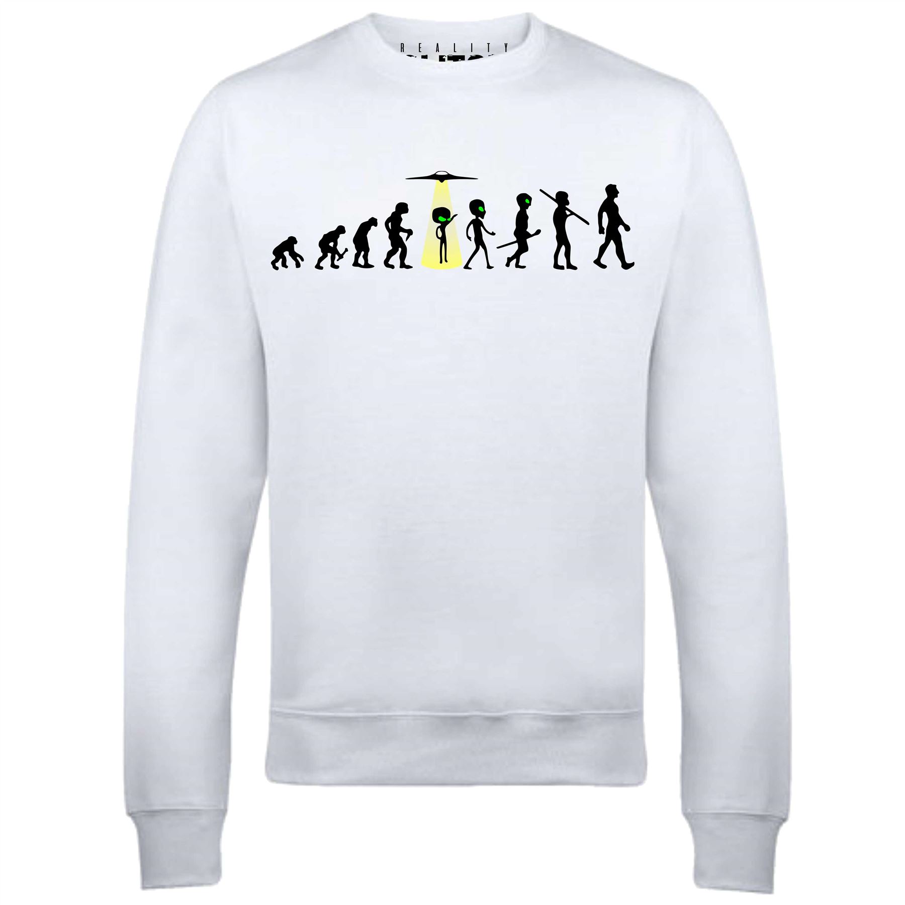Evolution - Alien Abduction Men's Sweatshirt Aliens Roswell ET Area 51 - Picture 13 of 17