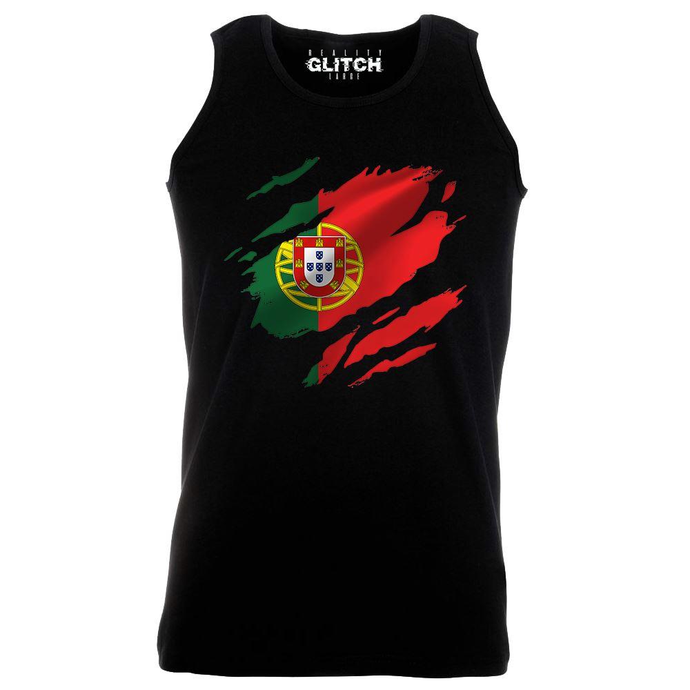 Torn Portugal Flag Portuguese Day Football Mens Light Cotton