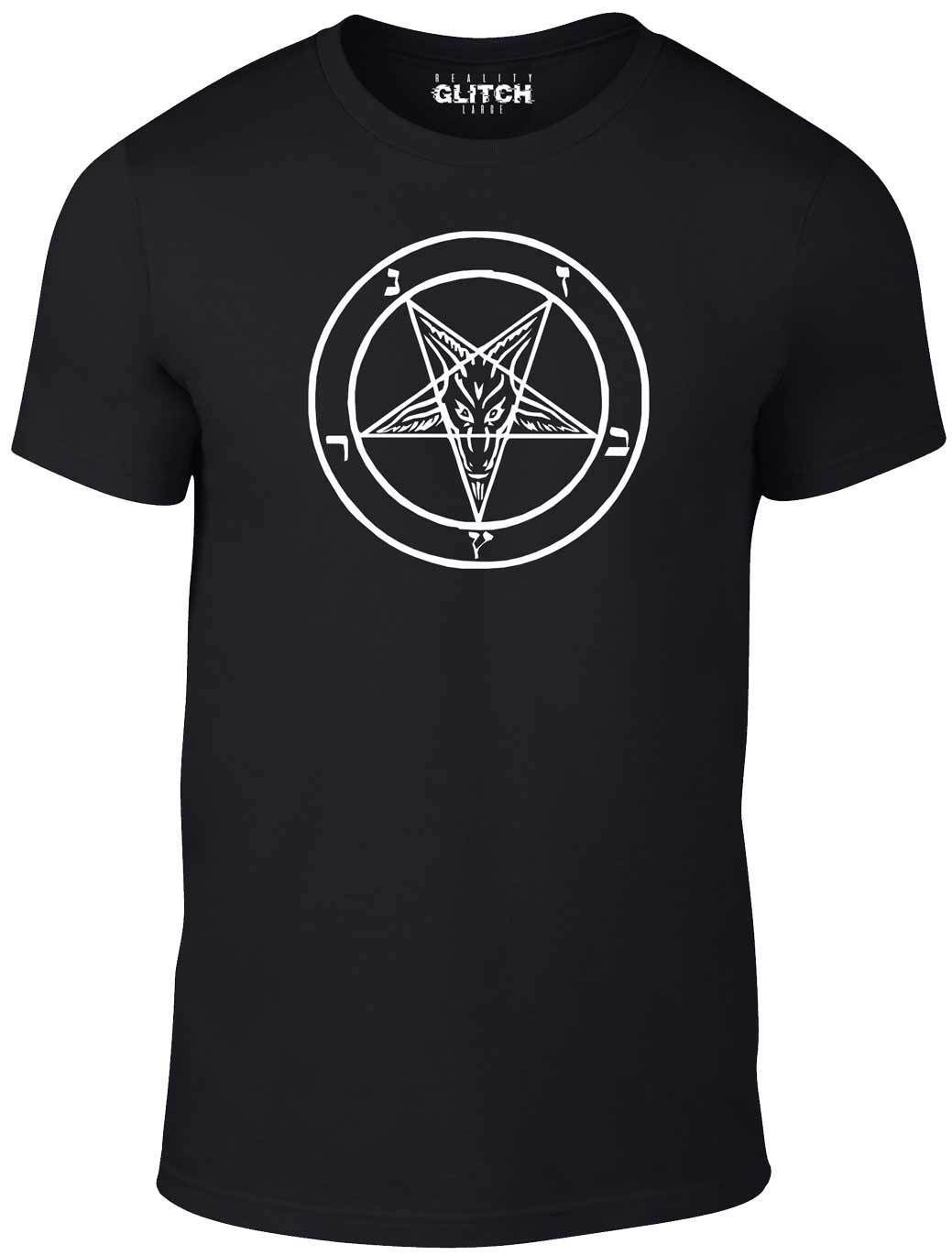 T-Shirt Baphomet Sigil - Maglietta divertente Satana retrò diavolo bibbia anticristo strega - Foto 8 di 29