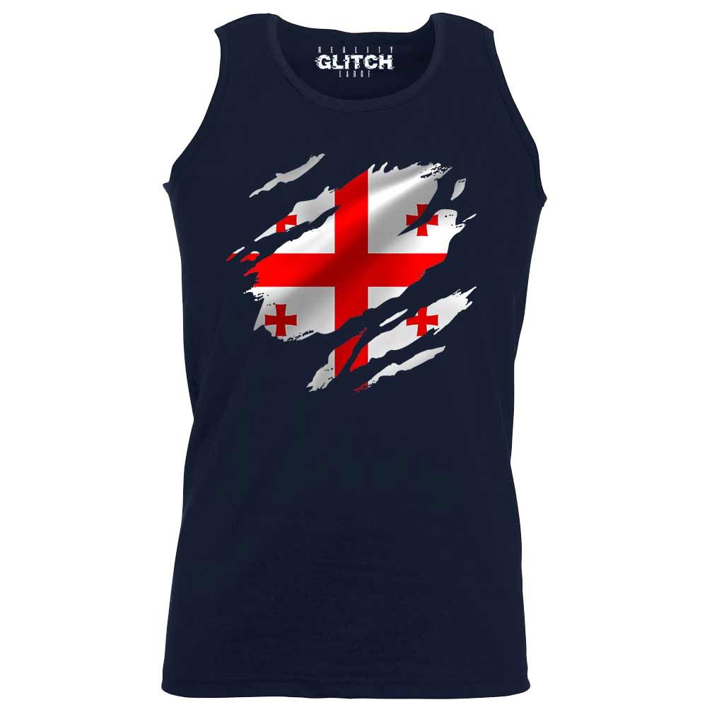 Torn Georgia Flag Men's Vest Georgian Tbilisi Country national football - Picture 16 of 16
