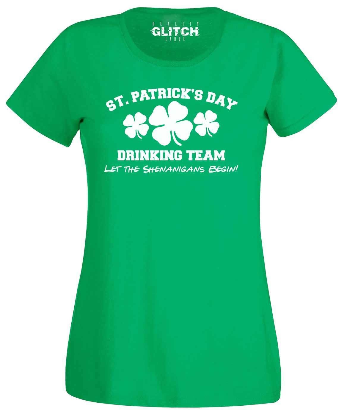 Men/'s T-shirt funny St Irish Drinking Team Green Patrick/'s Day tee