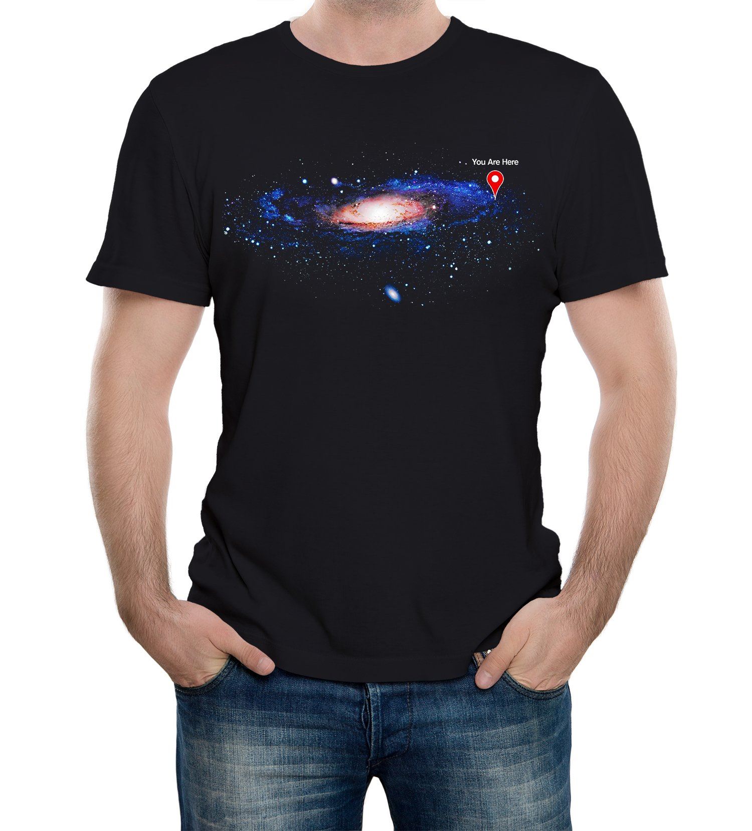 You Are Here Men's T-Shirt Space Map Stars Science Solar