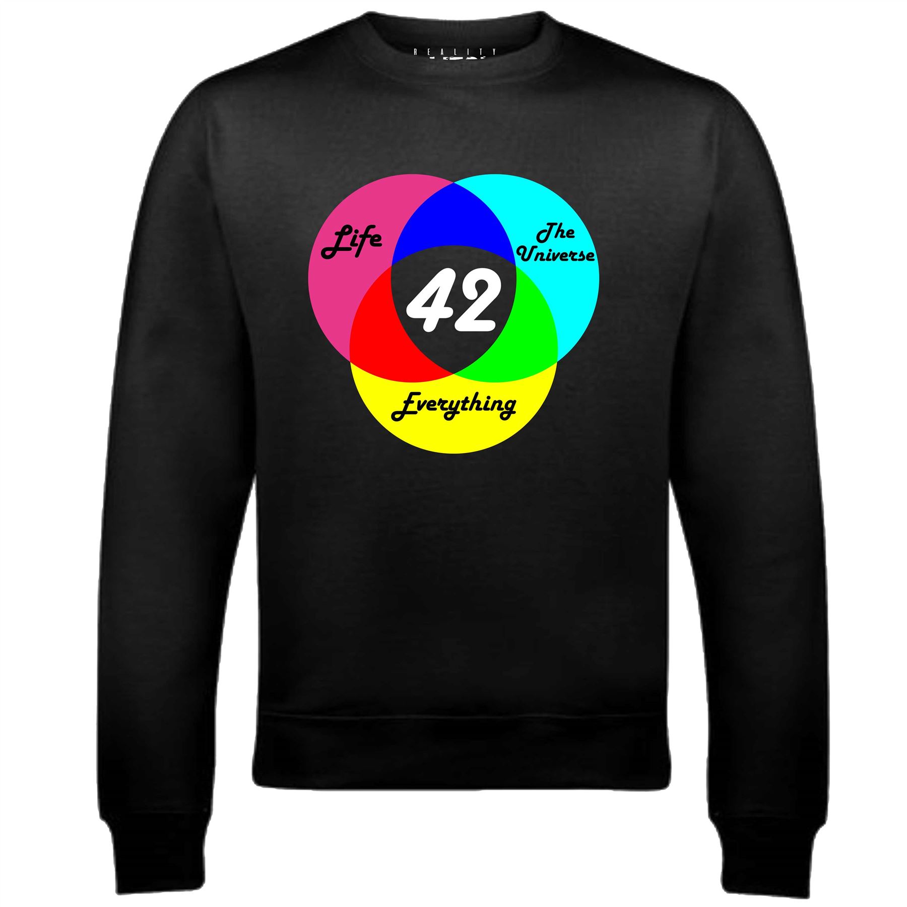 Answer is 42 Men's Sweatshirt Science Physics Universe Hitchhikers Guide Galaxy - Picture 7 of 17