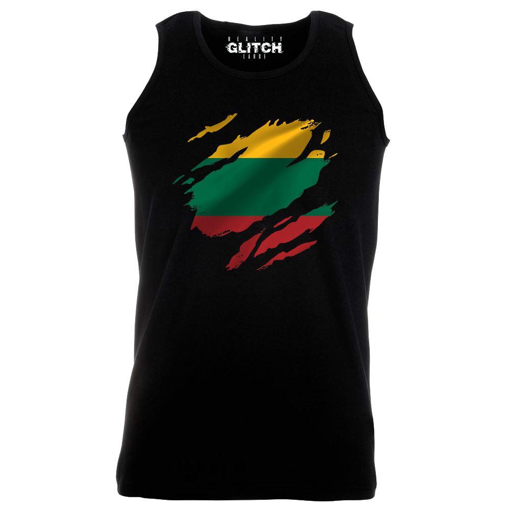 Reality Glitch Torn Albania Flag Mens Vest