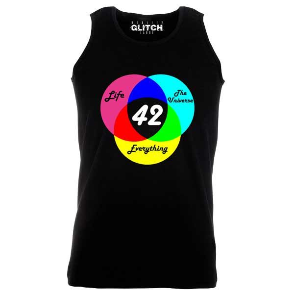 Answer is 42 Men's Vest - Science Physics Universe Hitchhikers Guide Galaxy Gift - Picture 4 of 15