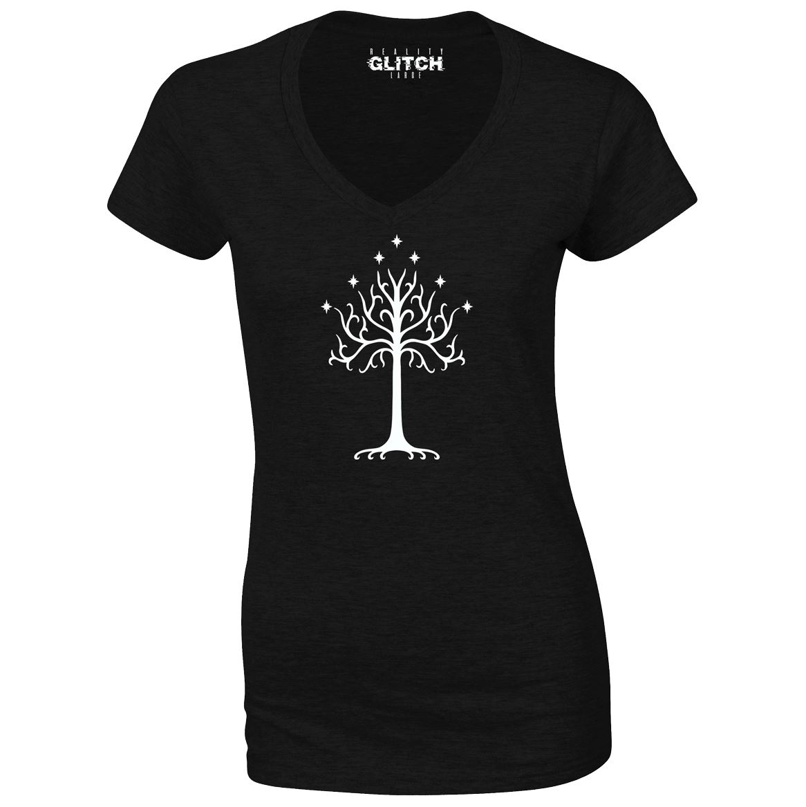 White Tree of Gondor Women’s V-Neck T-Shirt – Inspired