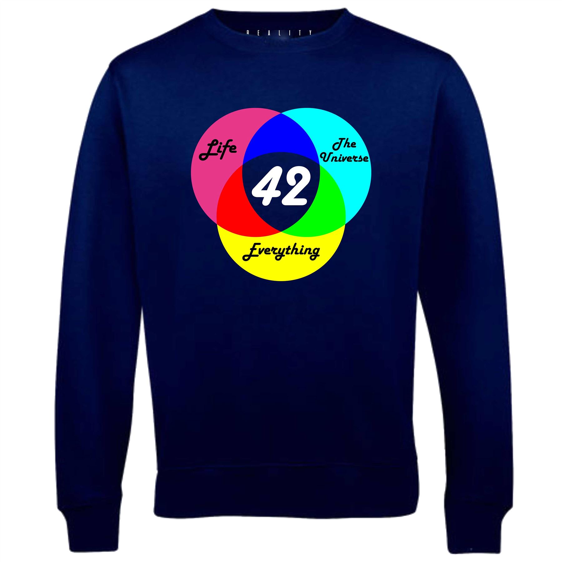 Answer is 42 Men's Sweatshirt Science Physics Universe Hitchhikers Guide Galaxy - Picture 11 of 17