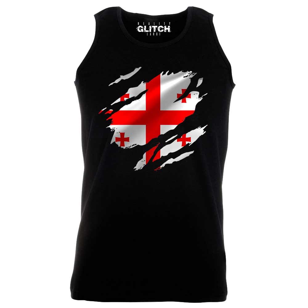 Torn Georgia Flag Men's Vest Georgian Tbilisi Country national football - Picture 8 of 16
