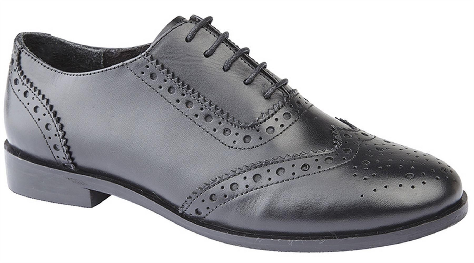 Ladies Womens Leather Brogues Oxford 