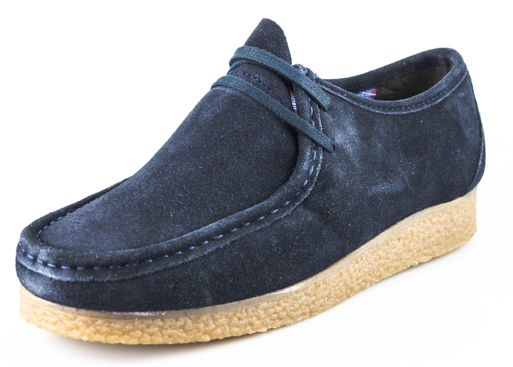 Mens Leather Suede Casual Memory Foam Lace Walking Apron Trapper Shoes Size - Picture 15 of 15