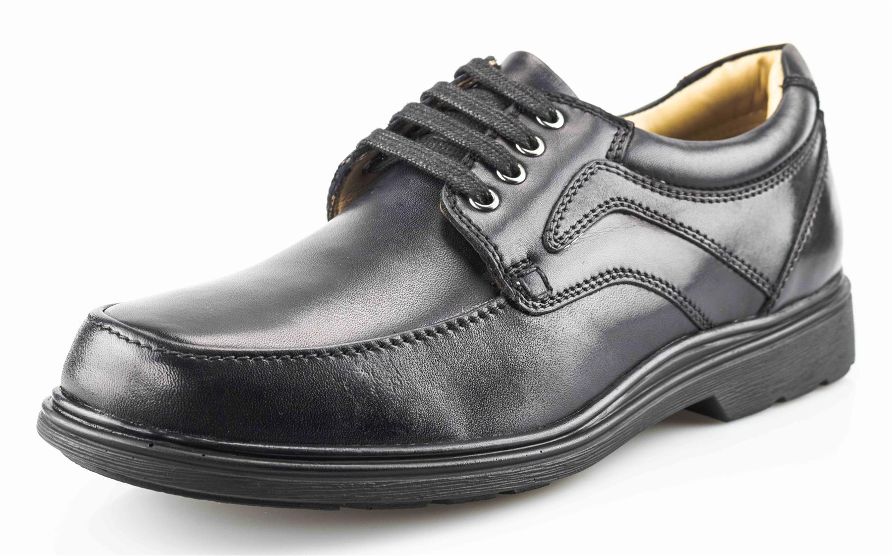 Mens Leather Casual Extra Wide E EEE Lace Up Smart Comfort Walking Shoes Size - Picture 12 of 12