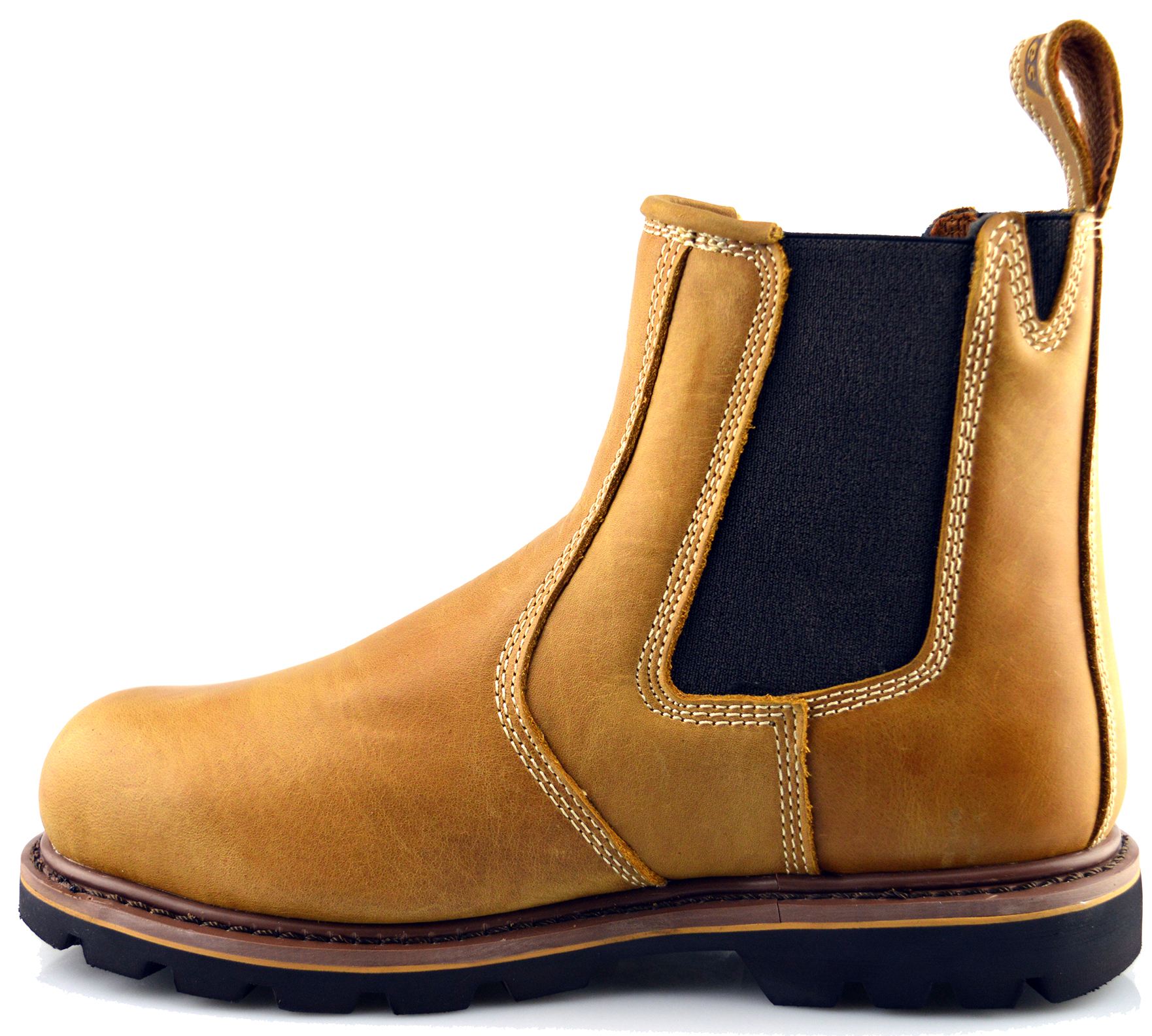 Mens Dickies Work Boots Leather Dealer Chelsea Slip On ...