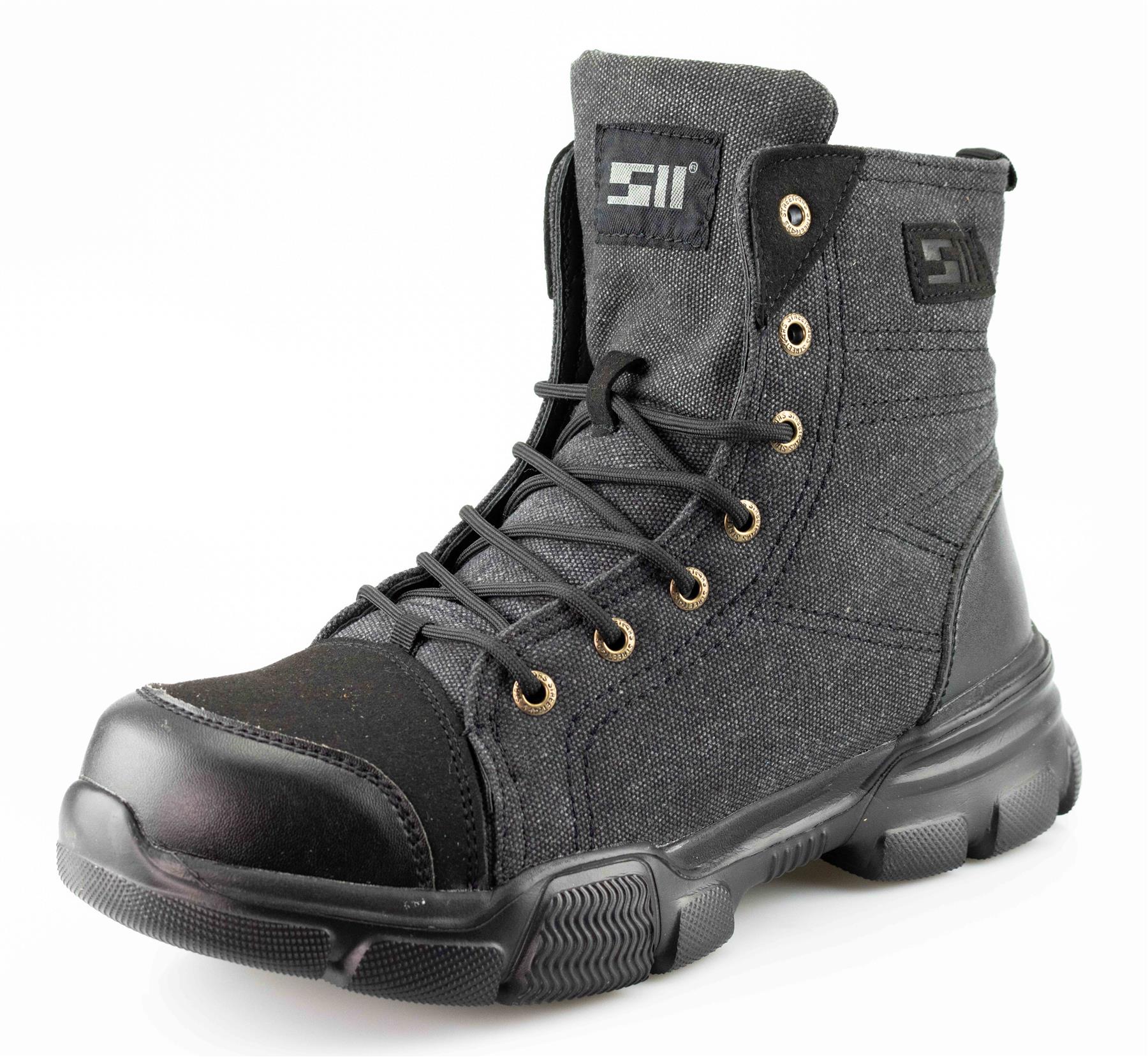 Mens Lightweight Safety Steel Toe Lace Combat Work Hiking Ankle Boots Shoes Size - Picture 13 of 14