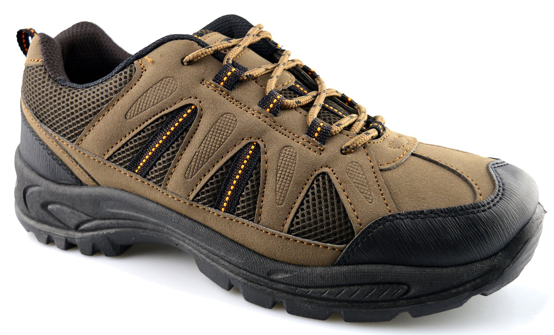 Mens New Hiking Walking Trail Lace Up Grip Sole Trainers Boots Shoes ...