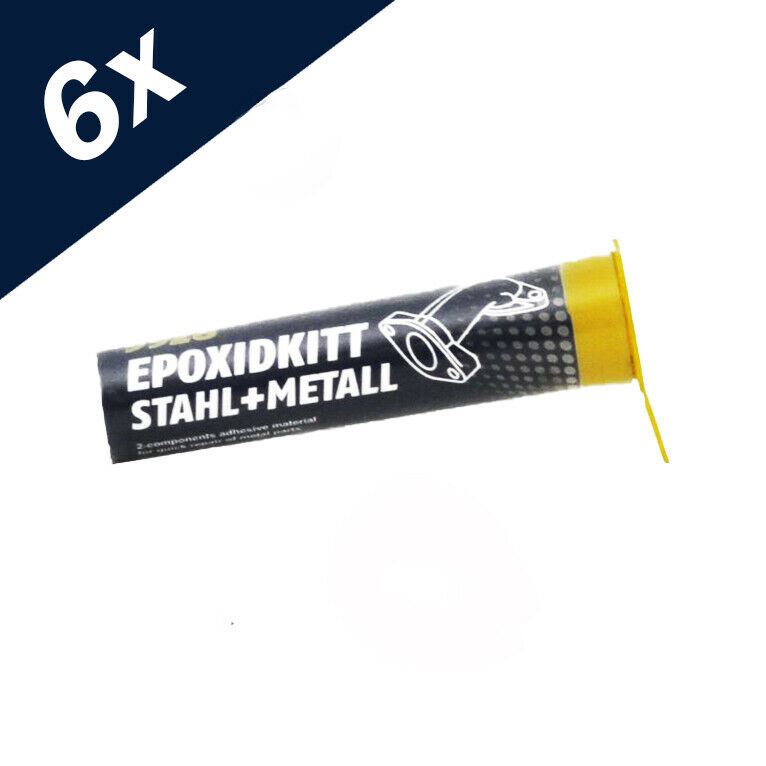 6x56g MANNOL Epoxy Putty Metal Steel Rapid Repair Holes Scratches