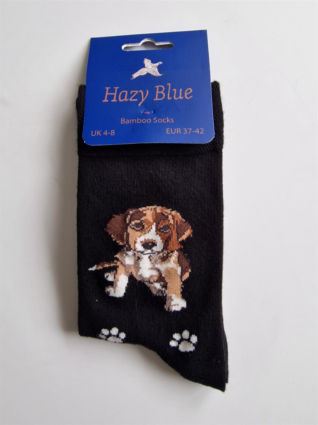 Ladies Dog Lover Novelty Socks Paw Print Bamboo Blend 4-8 - Picture 6 of 35