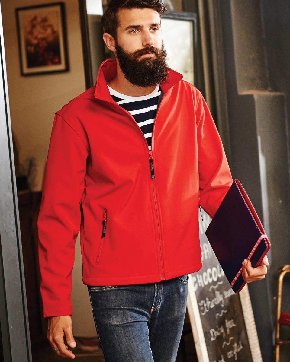 Regatta Mens Classic 3 Layer Printable Softshell Zip Up Jacket Work Fleece - 第 5/6 張圖片