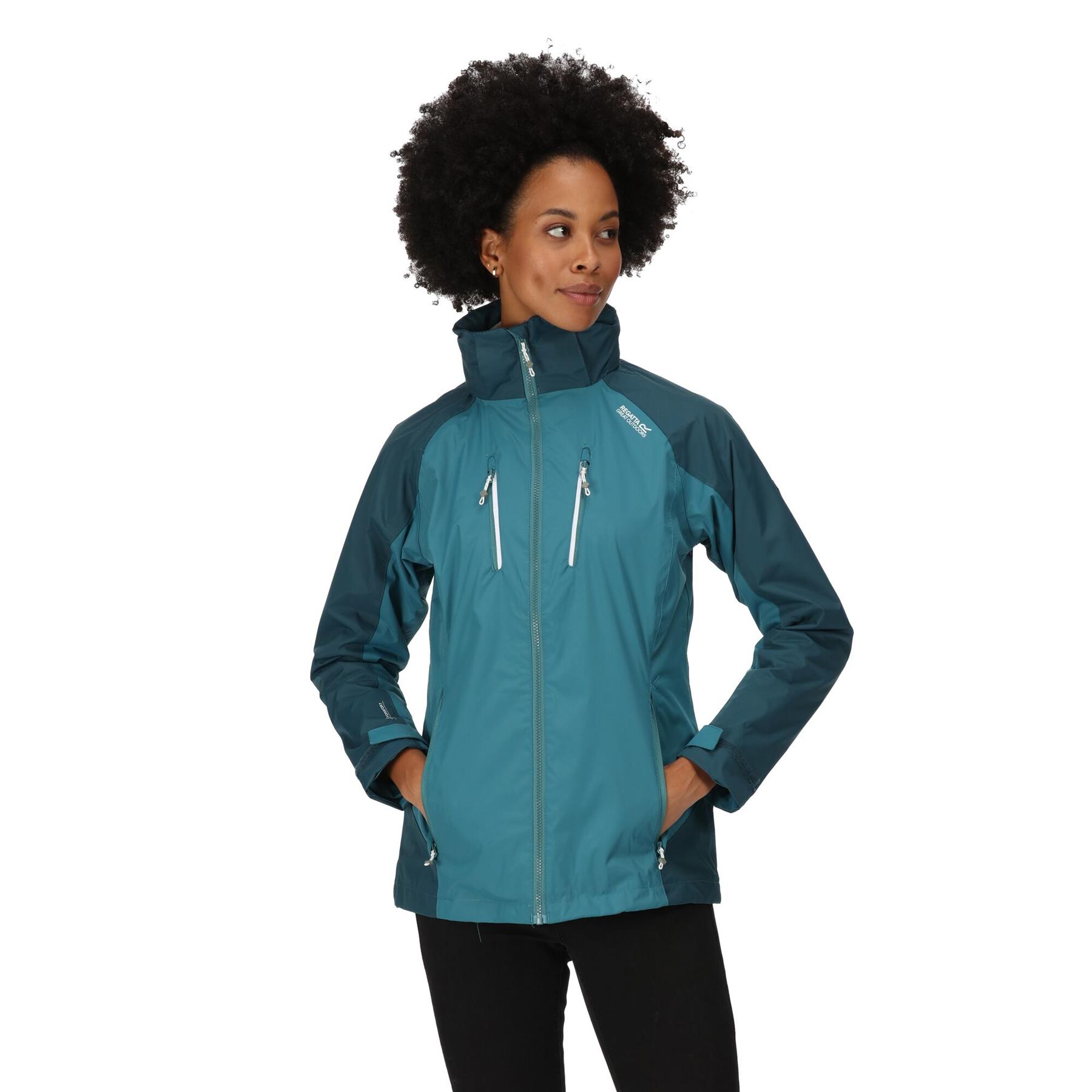Regatta Womens Calderdale IV Hooded Waterproof Jacket Zipped Pockets - Picture 31 of 48